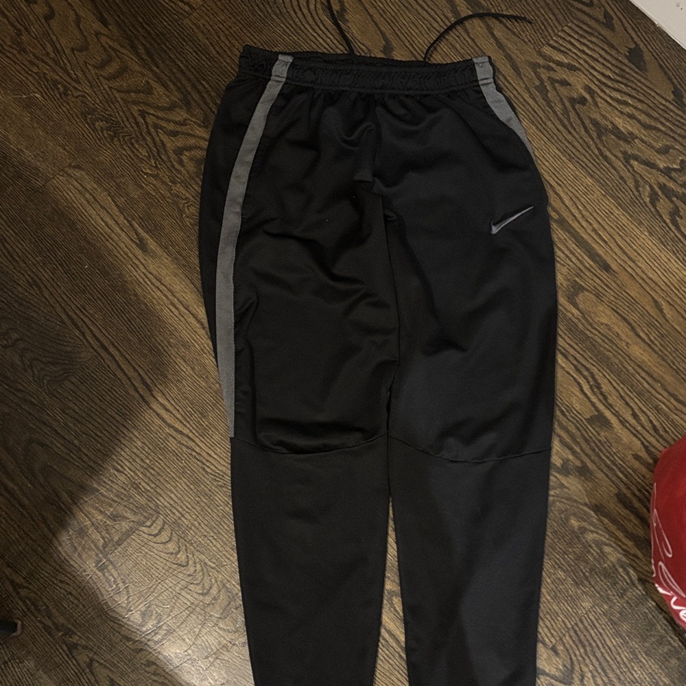 Nike Black Joggers with Silver Stripes